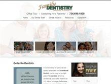 Tablet Screenshot of familydentistrymi.com